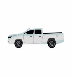 White Double Cabin Pick Up Car Suv Vehicle Urban