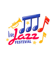 Jazz Music Festival Icon Trumpet Musical Notes