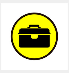 Stencil Toolbox Icon Work Clipart Yellow Button