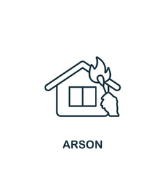 Arson Icon Line Simple Line Protest Icon