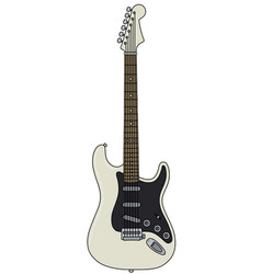 Black And White Stratocaster Electric Guitar