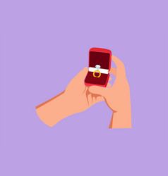 Character Flat Drawing Of Female Hand Holding Red