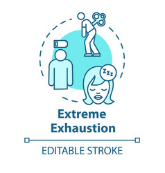 Extreme Exhaustion Concept Icon Sleep Need