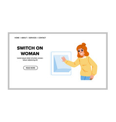 Light Switch On Woman