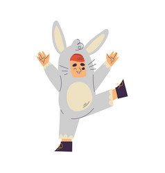 Little Boy Character Wearing Bunny Animal Costume