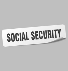 Social Security Sticker Social Security Label