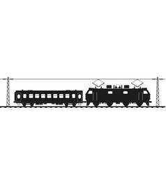 Electric Locomotive With Passenger Car Train