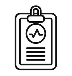 Heart Health Clipboard Icon Outline Body