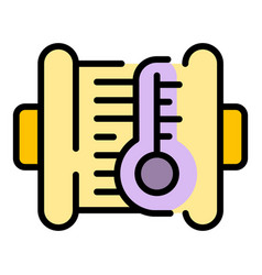 Car Engine Temperature Icon Flat