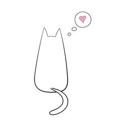 Cat Thinking About Love