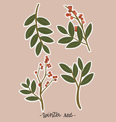 Winterberry Branches Set