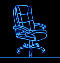 Continuous Line Comfortable Office Chair Neon