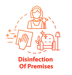 Disinfection Of Premises Concept Icon Hand Wiping