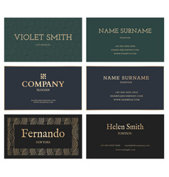 Luxury Business Card Template Set Flatlay