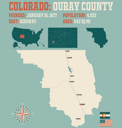 Map Ouray County In Colorado