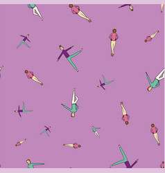 Purple Ballet Men And Women Dancers Background