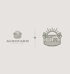 Rustic Retro Vintage Wooden Barn Farm Logo