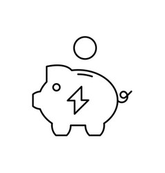 Saving Energy Piggy Bank Icon