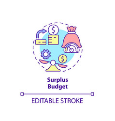 Surplus Budget Concept Icon