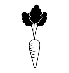 Black And White Carrot Line Icon