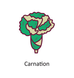 Carnation Fill Outline Icon Design