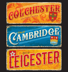 Leicester Colchester Cambridge Travel Stickers