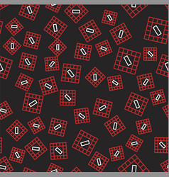 Line Board Game Icon Isolated Seamless Pattern