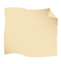 Old Beige Square Paper With Folded Corner