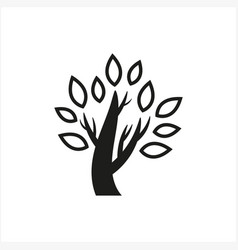 Simple minimal black tree icon symbol style Vector Image