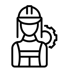 Worker Industry Icon Outline Female