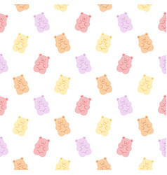 Cute Gummy Bears Seamless Pattern Background