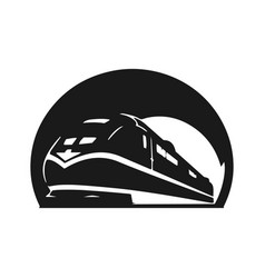 Electric Train In Circle Logo Icon Metro