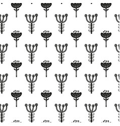 Seamless Pattern With Scandinavian Flowers