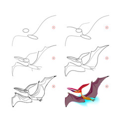 How To Learn To Draw Flying Pterodactyl