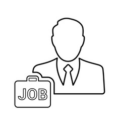 Job Candidate Line Icon Outline