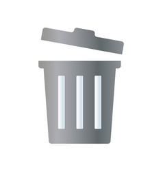 Metallic Open Trash Icon