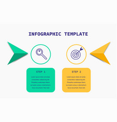 2 Steps Infographic Flat Infographics Template