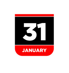 31st January Icon 31 Jan Calendar