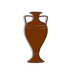 Egyptian Vase In Flat Style