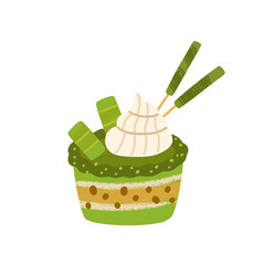 Japanese Cupcake With Matcha Green Tea Flavour