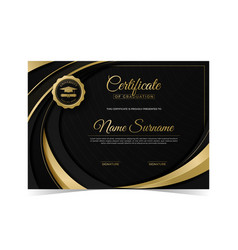 Modern Black Gold Certificate Template