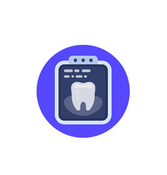 Dental X-ray Image Icon Flat