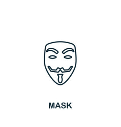 Mask Icon Line Simple Line Protest Icon