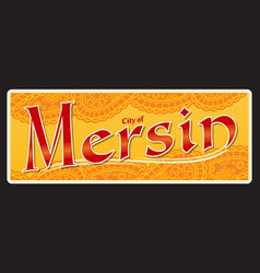 Mersin Turkish City Travel Sticker Tag