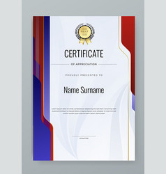 Red And Blue Certificate Of Appreciation Border