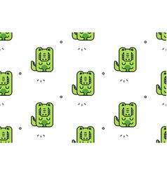 Seamless Pattern With Crocodiles