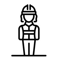 Woman Engineer Icon Outline Female Worker