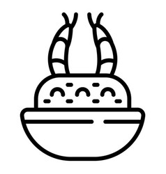 Hot Caribbean Dish Icon Outline Ceviche