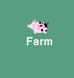 Pink Pig On A Farm