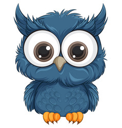 Adorable Blue Owl With Big Eyes